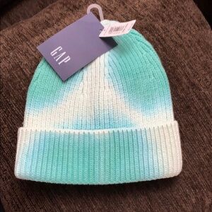 GAP Green and White Knitted Beanie Hat